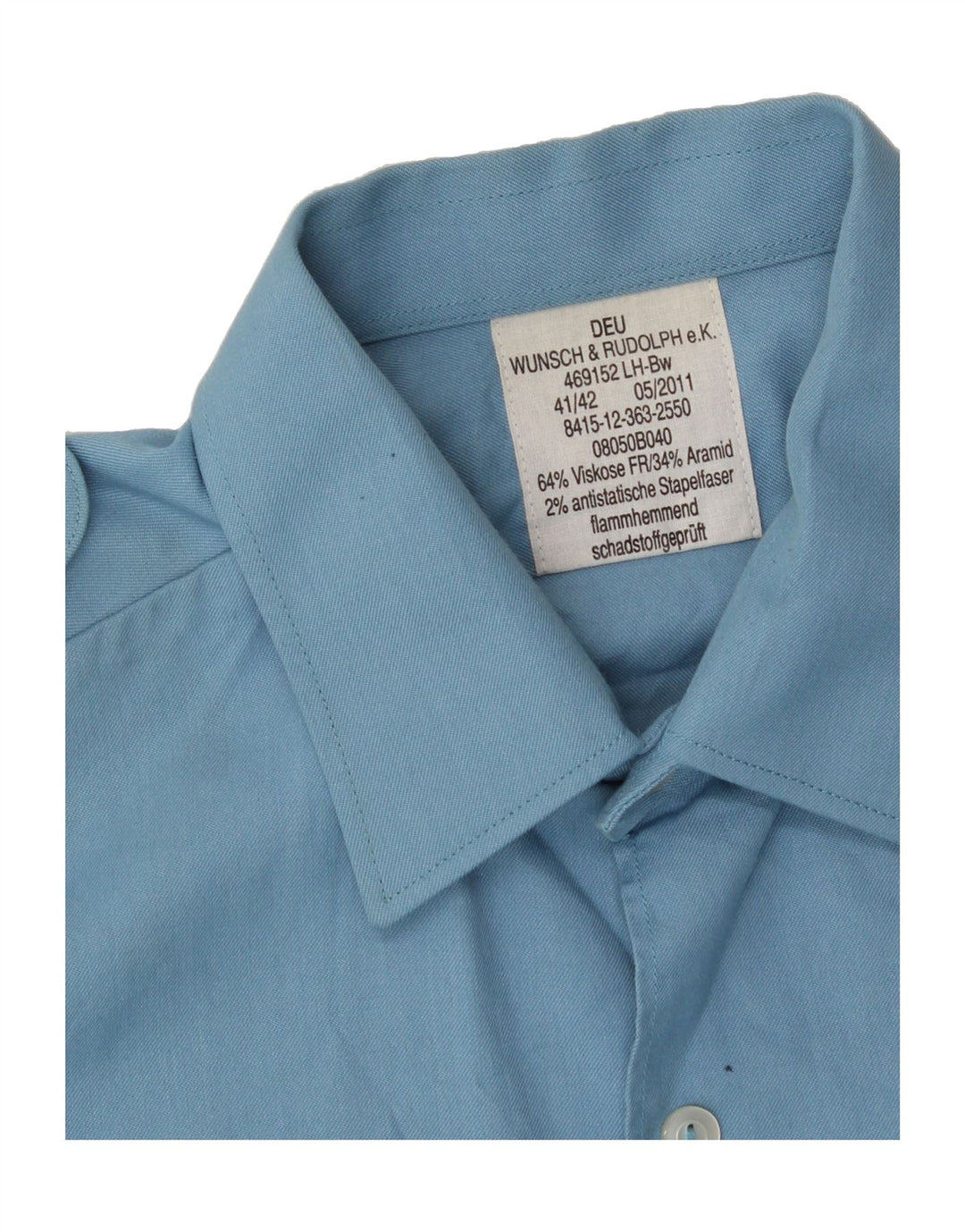 VINTAGE Mens Shirt Szie 41/42 Large Blue Viscose Vintage Vintage and Second-Hand Vintage from Messina Hembry 