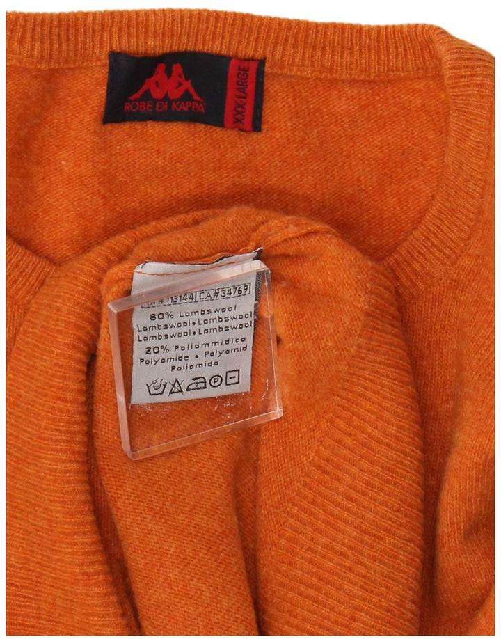 Kappa Pull col rond homme 3XL Orange laine d'agneau