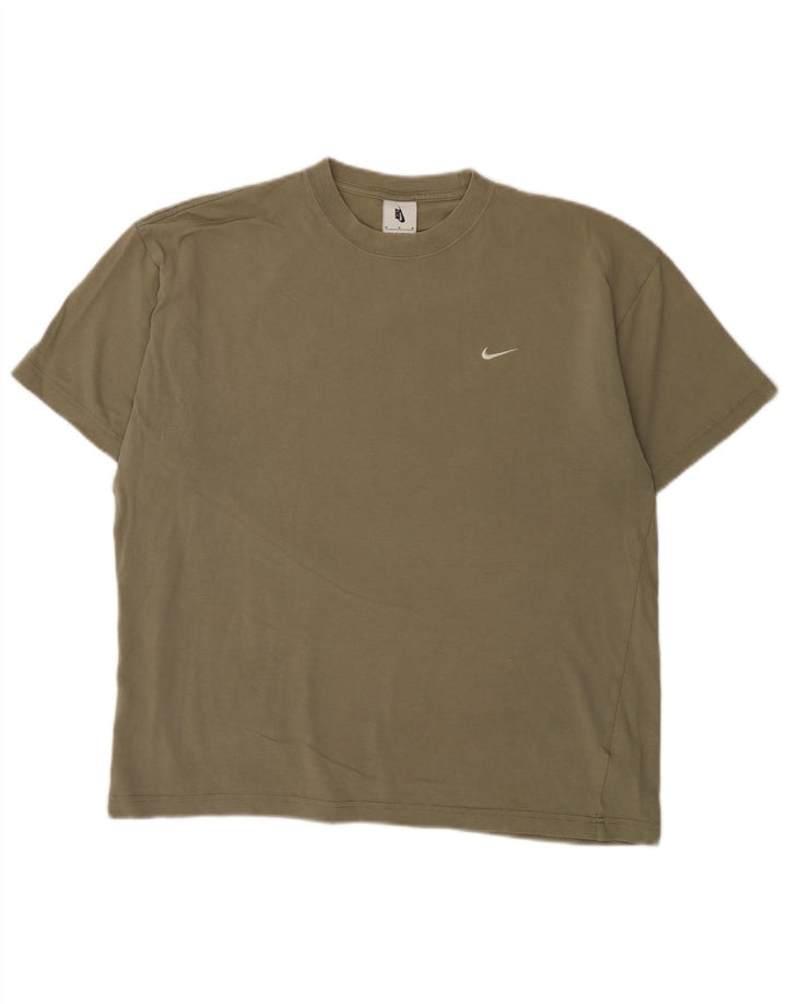 Nike T-Shirt Homme Kaki Moyen Coton