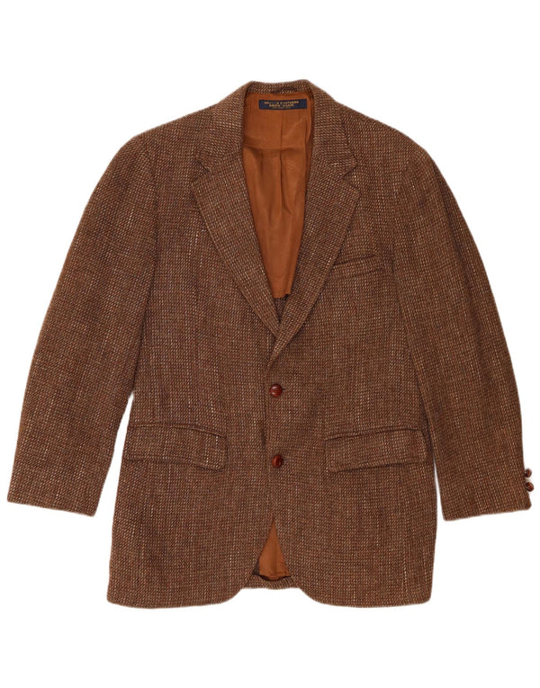 BROOKS BROTHERS Veste blazer à 2 boutons et manches 3/4 pour homme UK 38 Marron moyen