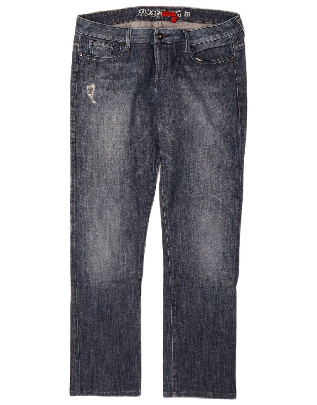 Guess Jean Slim Femme W30 L30 Bleu Coton