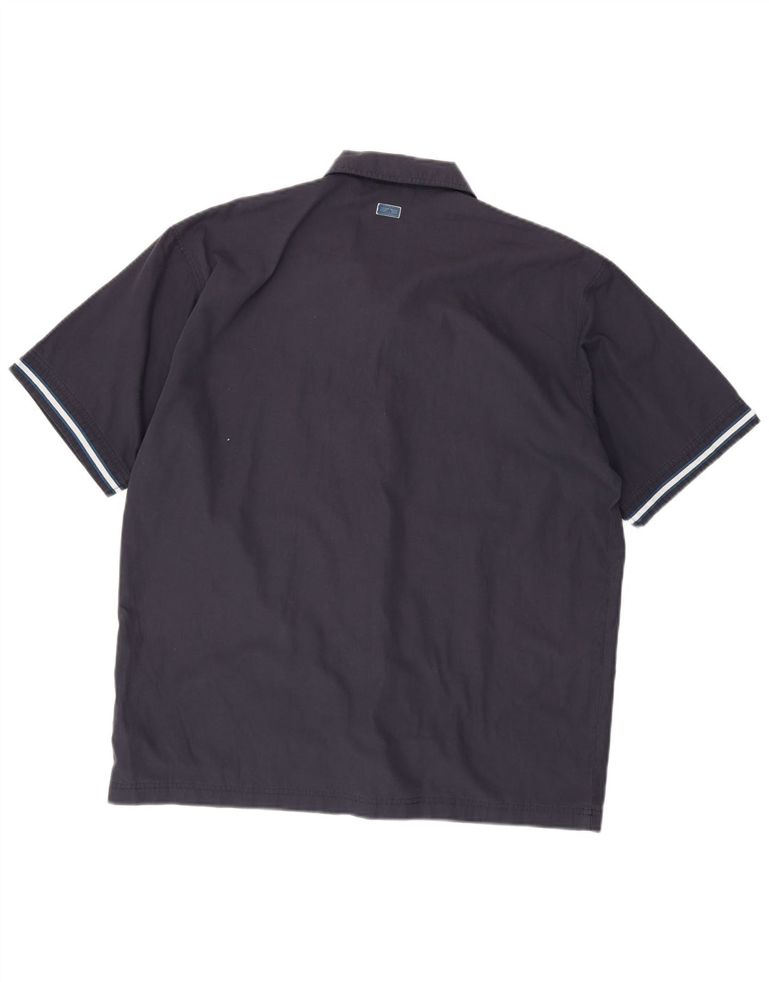ADIDAS Chemise à manches courtes pour hommes UK 44/46 Large Bleu Marine Polyester