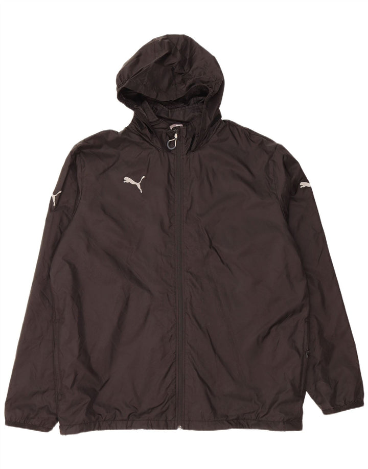 PUMA Veste de pluie à capuche pour homme UK 44 2XL Noir Nylon