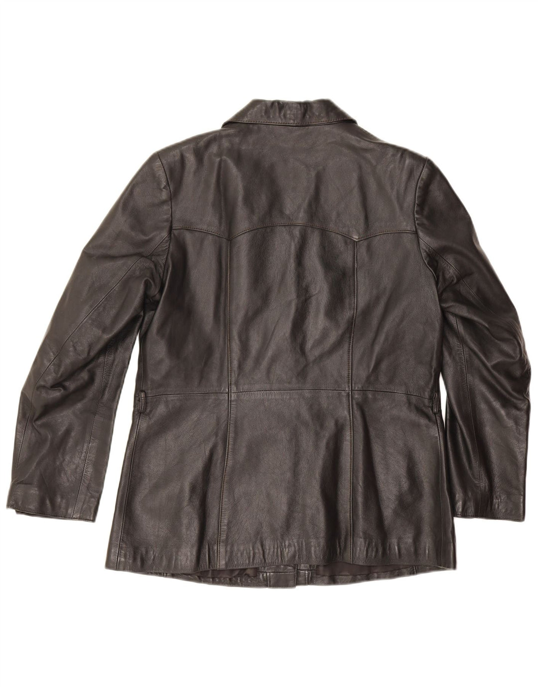 veste en cuir femme vintage EU 42 Grand cuir noir