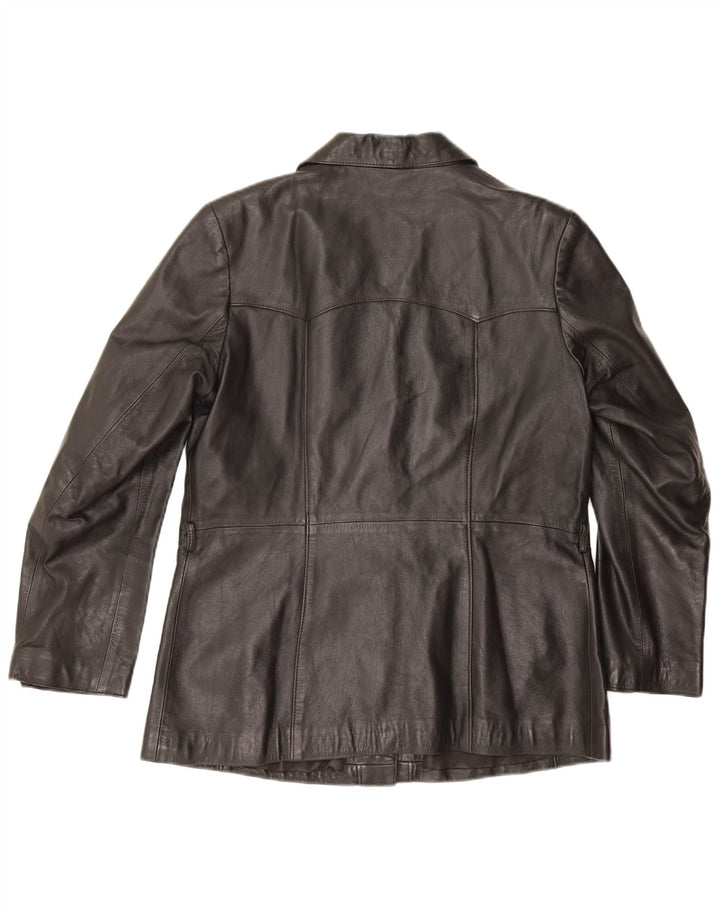 veste en cuir femme vintage EU 42 Grand cuir noir