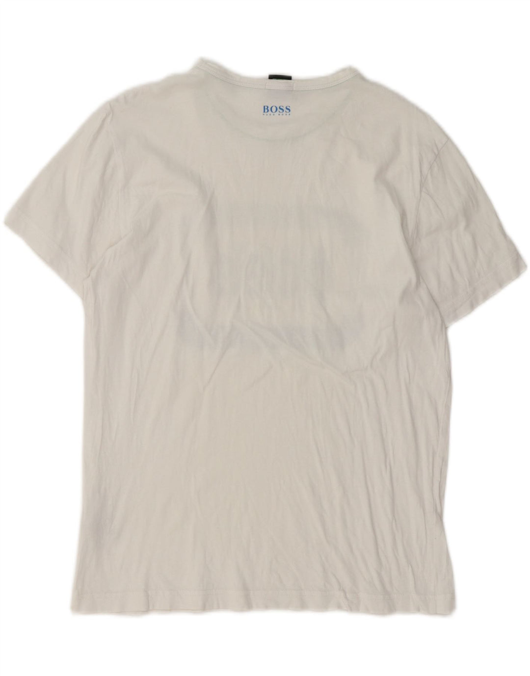 Hugo Boss T-shirt Regular Fit graphique en coton blanc moyen |