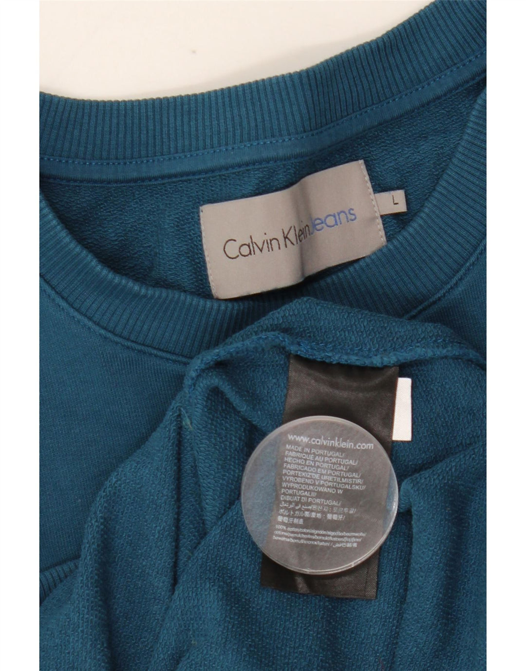 CALVIN KLEIN JEANS Sweat-shirt graphique pour homme en coton bleu moyen