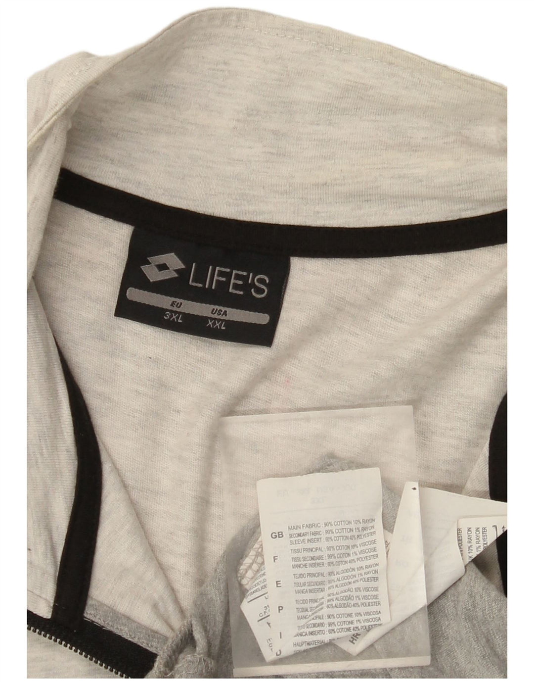 Lotto Veste de survêtement pour homme 2XL Gris Colorblock Coton