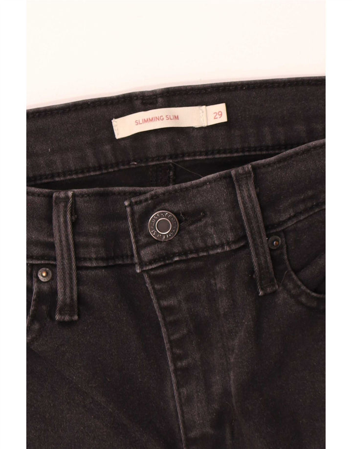 Levi's Jean Slim Amincissant W29 L32 Femme Noir Coton