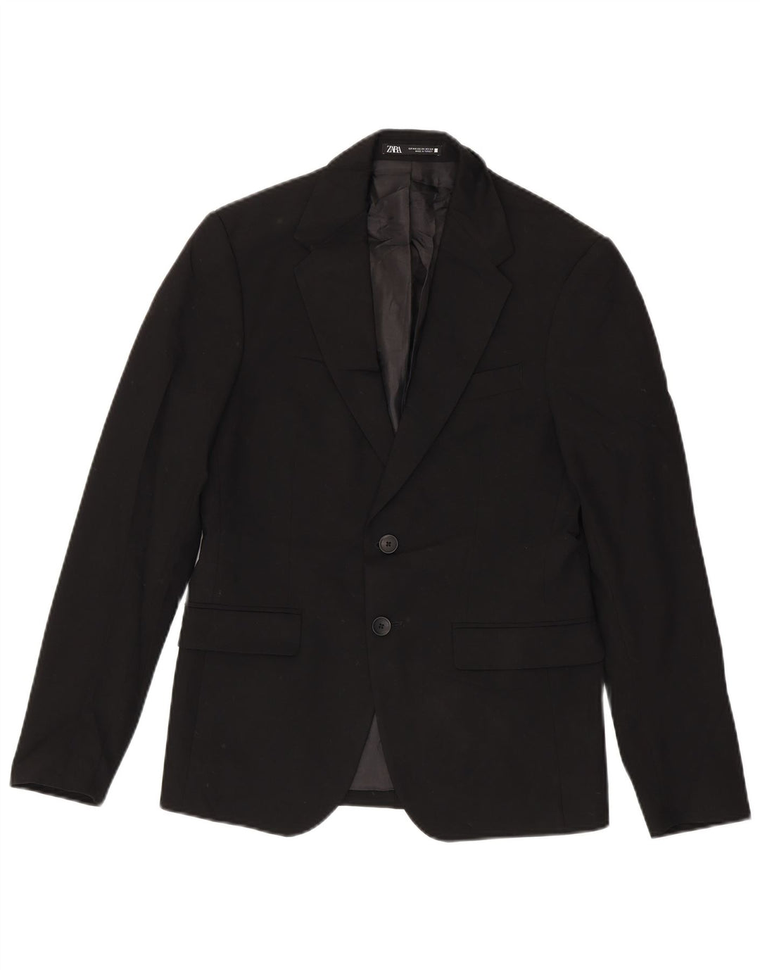 ZARA Veste blazer à 2 boutons pour homme EU 44 XS Bleu marine Viscose