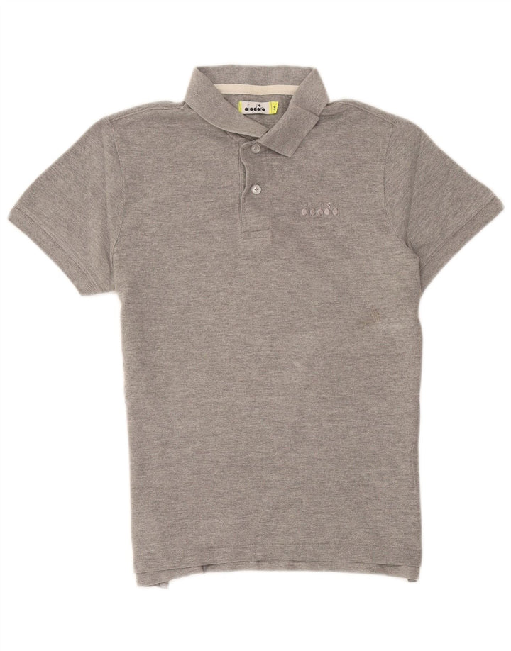 Diadora Polo Homme Petit Gris Moucheté