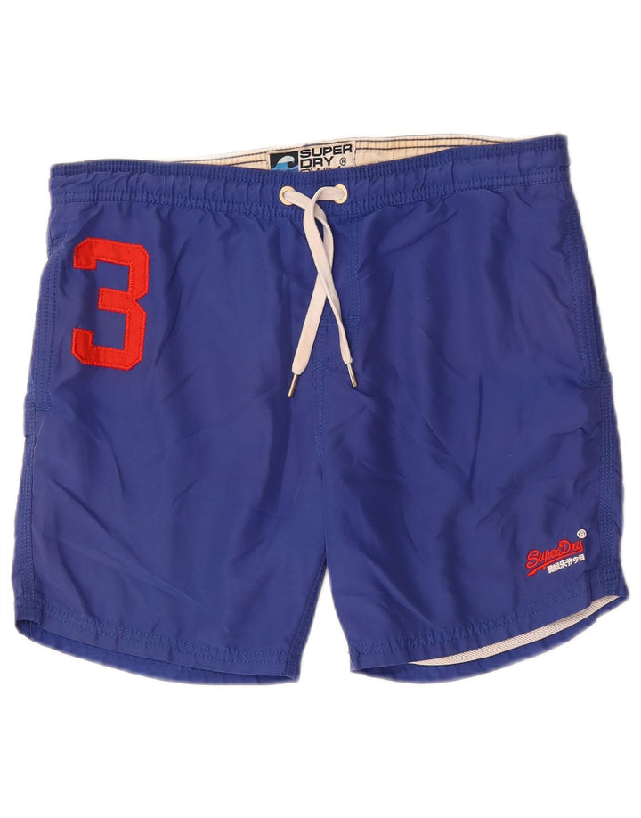 Superdry Short de Bain Graphique Homme Bleu Moyen Polyester
