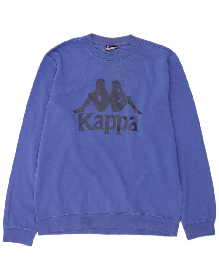 Kappa Sweat-shirt graphique pour homme en coton bleu 2XL