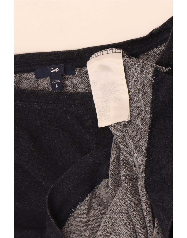 Gap Haut Oversize Femme Manches 3/4 UK 10 Petit Bleu Marine Coton