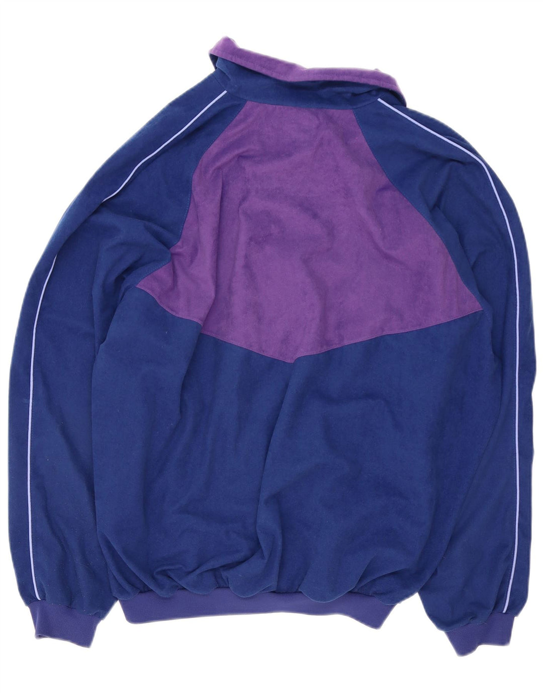 Aesse Veste de survêtement en velours pour homme Taille L Violet Colorblock Polyester