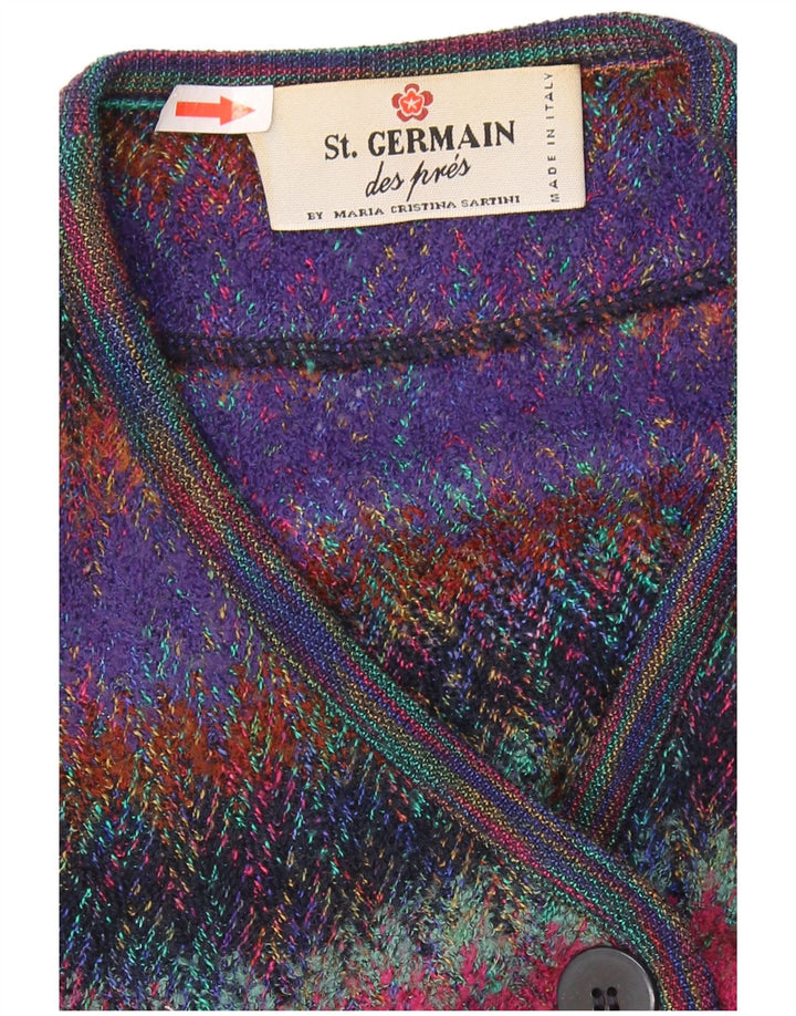 ST. GERMAIN Femme Cardigan Long Pull IT 44 Moyen Multicolore