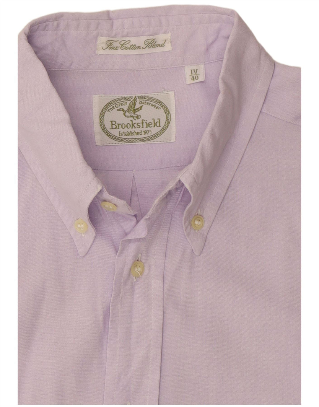 Brooksfield Chemise Homme Taille 40 Coton Violet Moyen