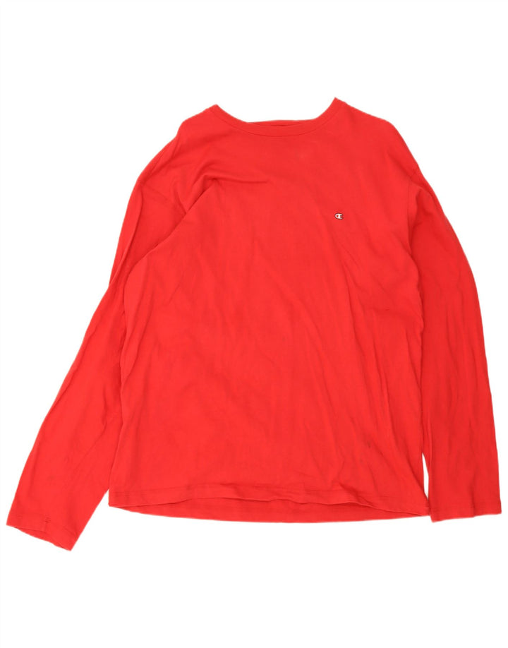 Champion Haut à manches longues pour homme en coton rouge 2XL