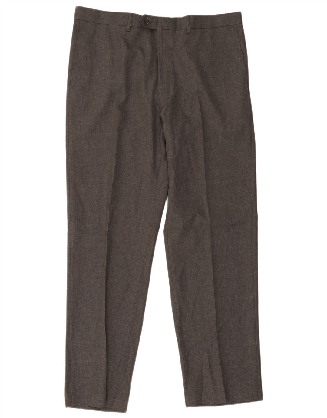 Marks & Spencer Pantalon de Costume Droit Homme W38 L31 Gris Polyester