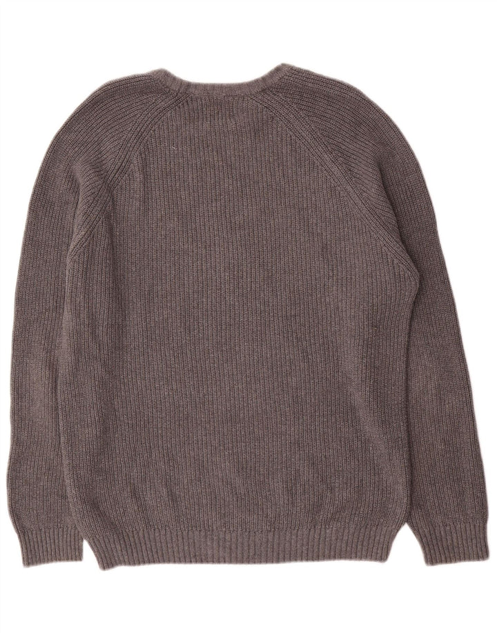 Zara Pull Col Bateau Homme Gris Moyen Coton