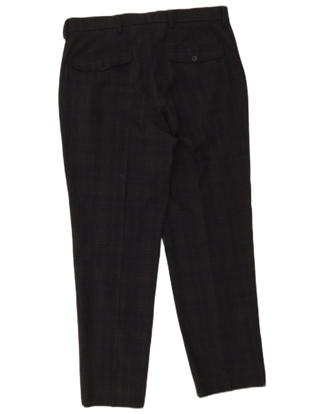 Marks & Spencer Pantalon de costume coupe classique pour homme W32 L29 Bleu marine à carreaux