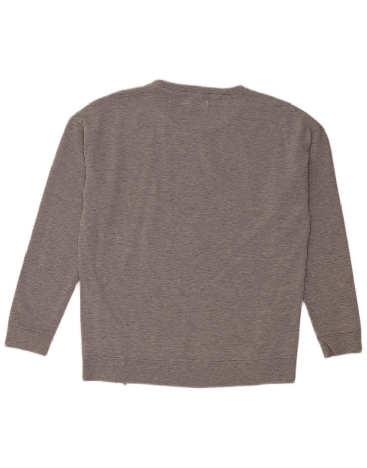 CONVERSE Sweat-shirt graphique pour femme UK 14 Gris moyen Coton