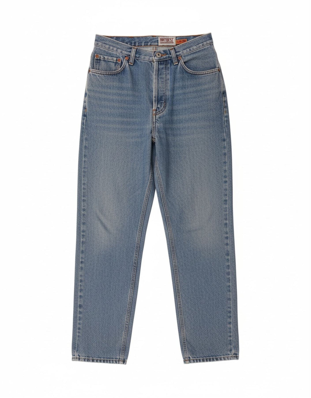 RAYBEST Womens Basic Tapered Jeans IT 44 Medium W28 L28 Blue Cotton