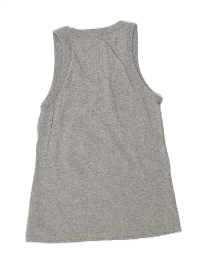 CONVERSE Womens Graphic Vest Top UK 4 XS Grey Cotton Vintage Converse and Second-Hand Converse from Messina Hembry 