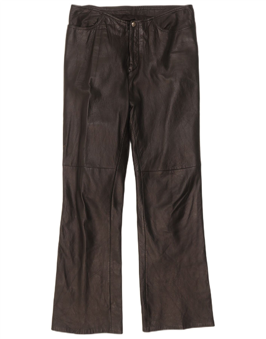 Pantalon en cuir bootcut femme Dakota W30 L31 noir