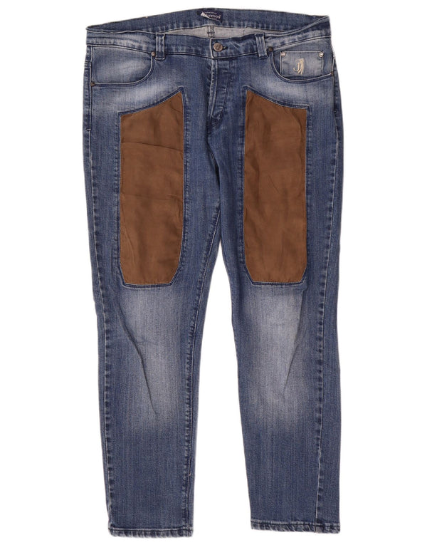 Jeckerson Jean Slim Homme IT 52 XL W36 L29 Bleu Coton