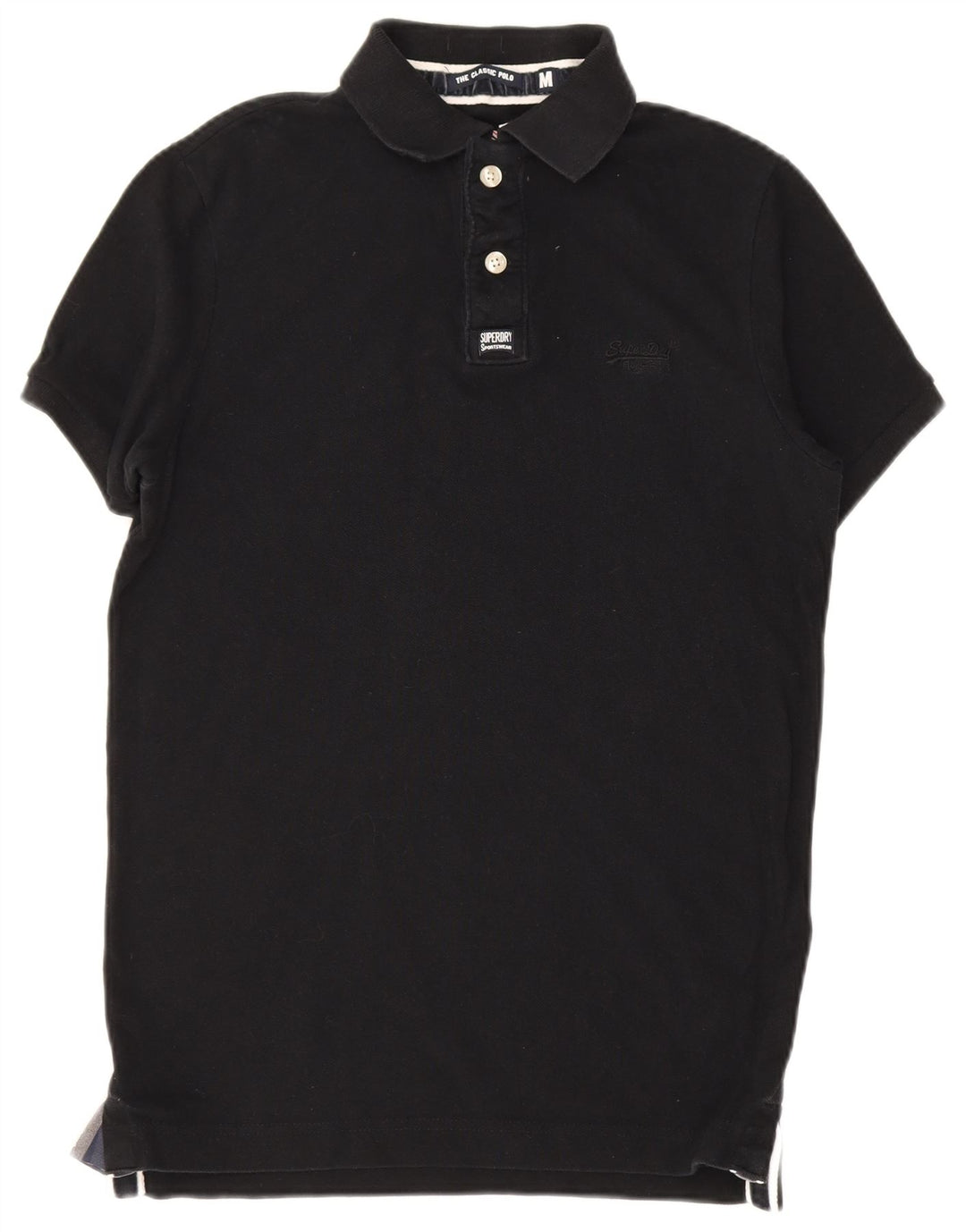 SUPERDRY Polo Classique Homme Noir Moyen Coton