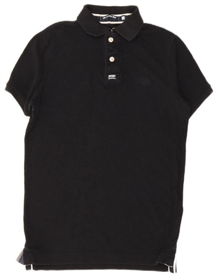 SUPERDRY Polo Classique Homme Noir Moyen Coton