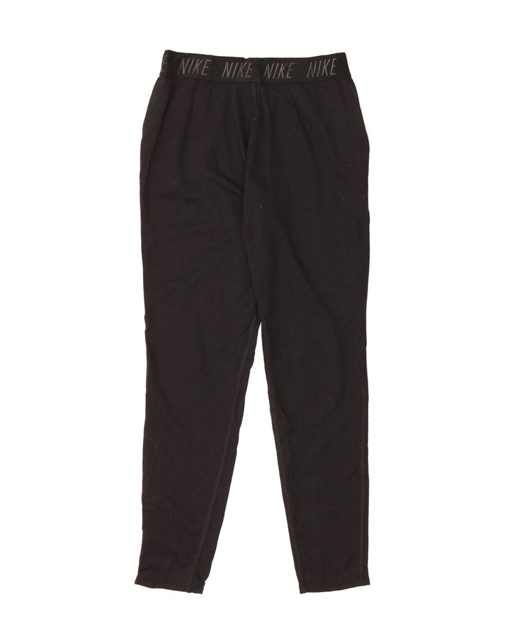NIKE Womens Graphic Leggings UK 10 Small  Black Polyester Sports Vintage Nike and Second-Hand Nike from Messina Hembry 