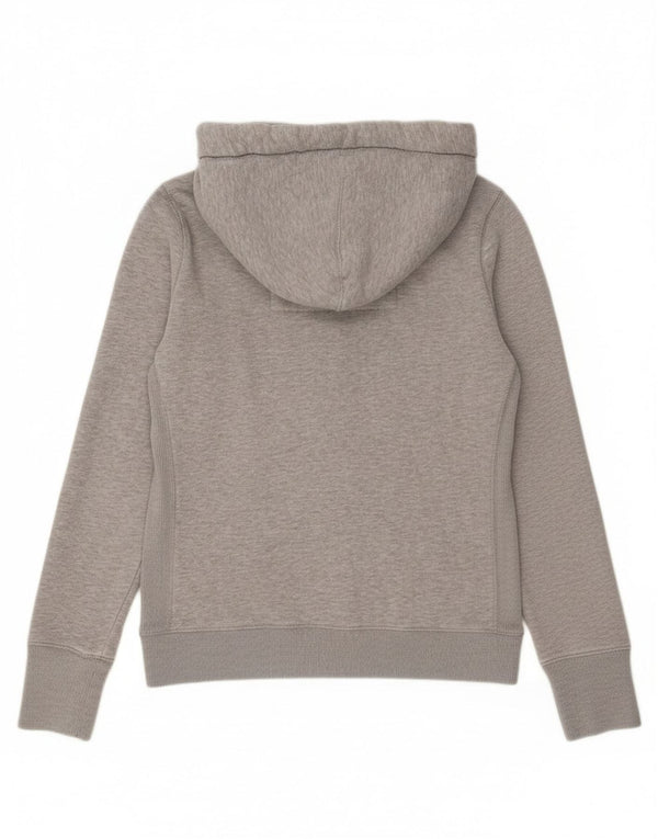 Superdry Pull à capuche zippé graphique pour femme UK 14 Coton gris moyen