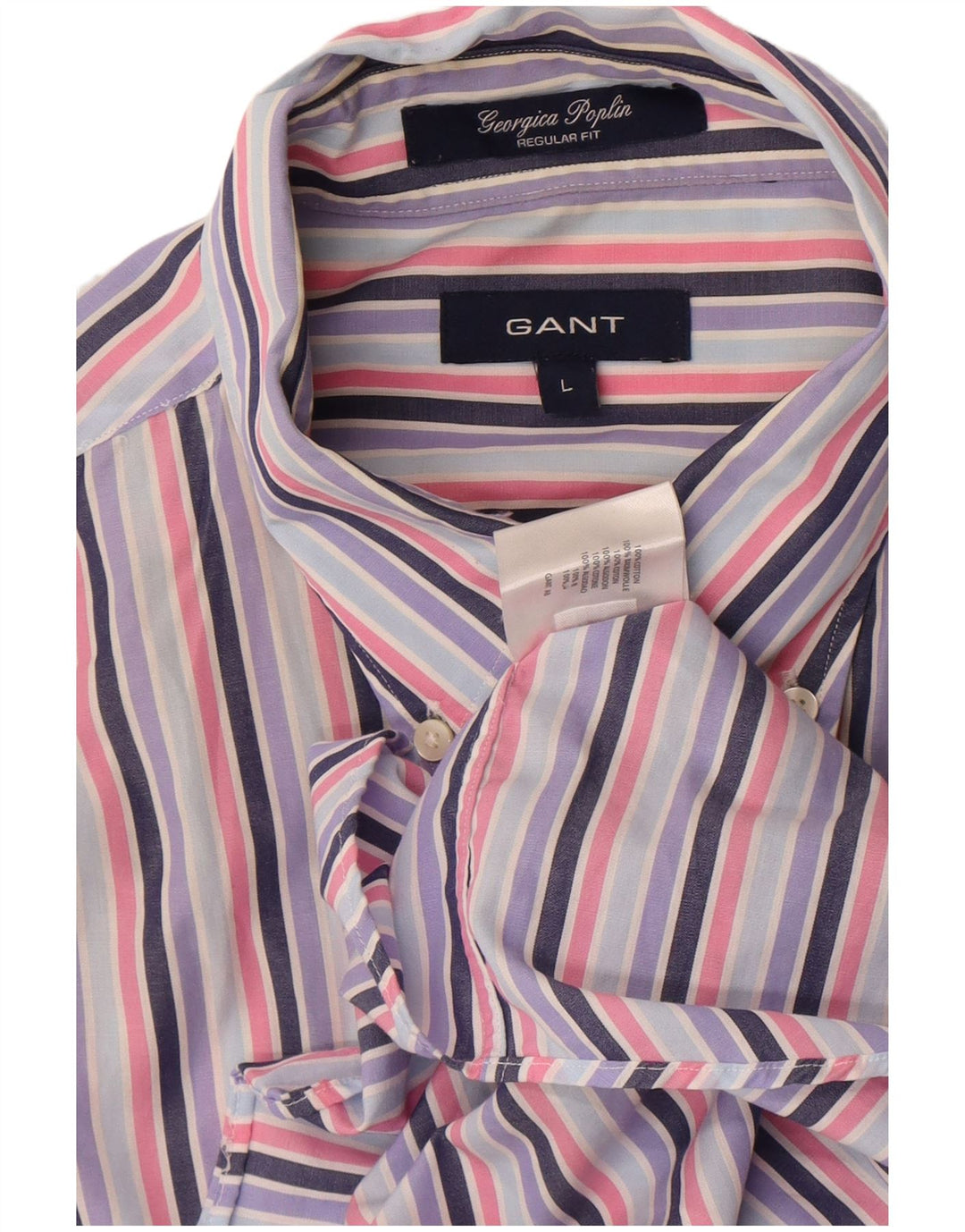 Gant Chemise Regular Fit Large Coton Rayé Multicolore Homme