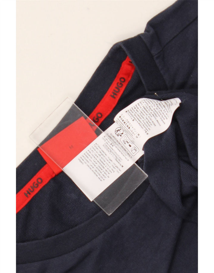 HUGO BOSS Homme Sweat-shirt graphique en coton bleu marine moyen