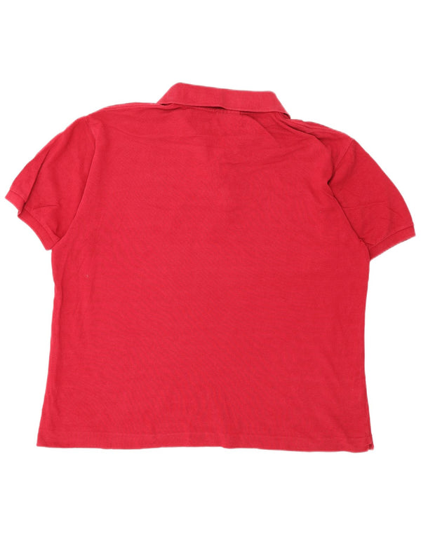 Lacoste Mens Polo Shirt Size 6 XL Burgundy Cotton