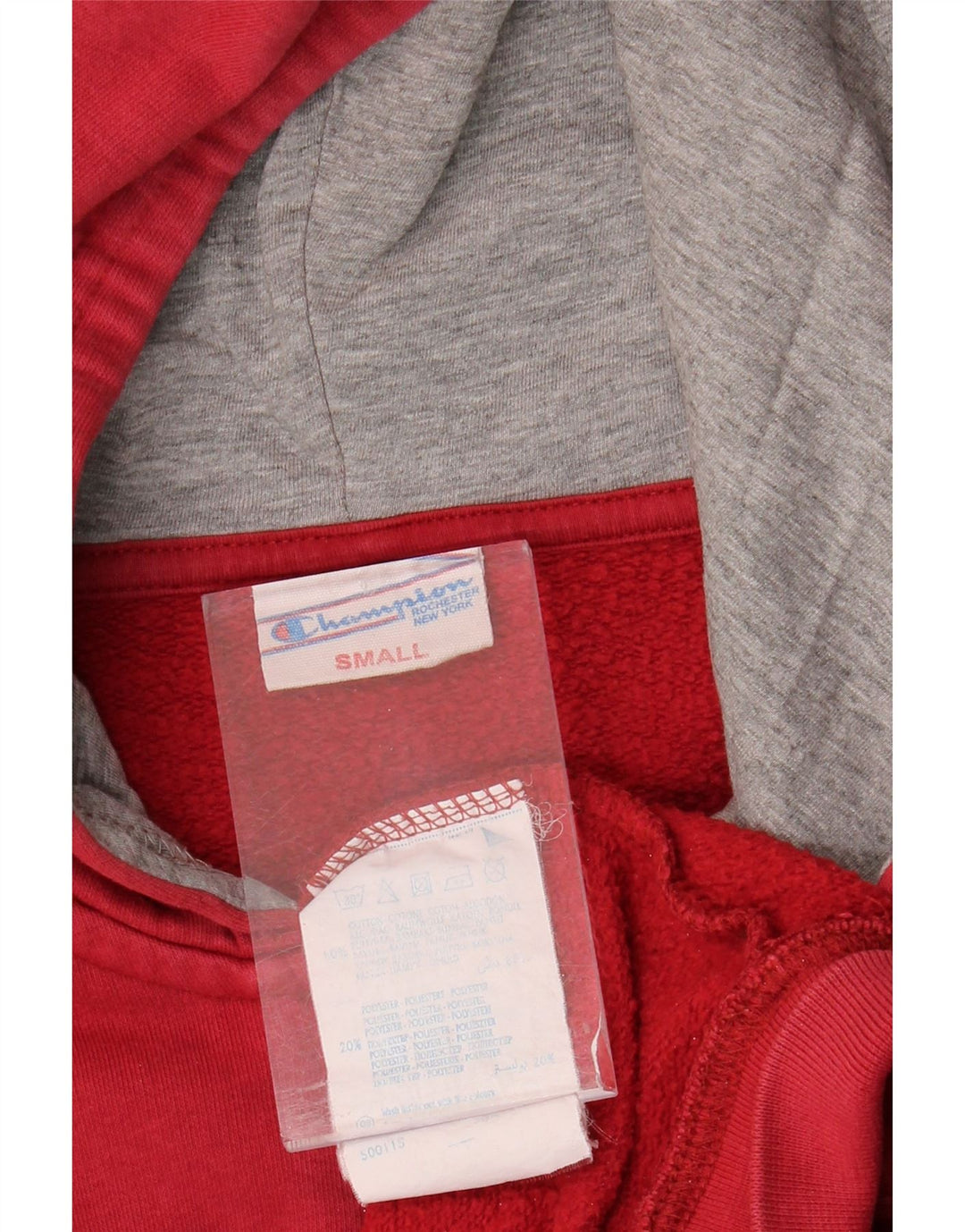 CHAMPION Pull à capuche zippé pour hommes, petit coton rouge