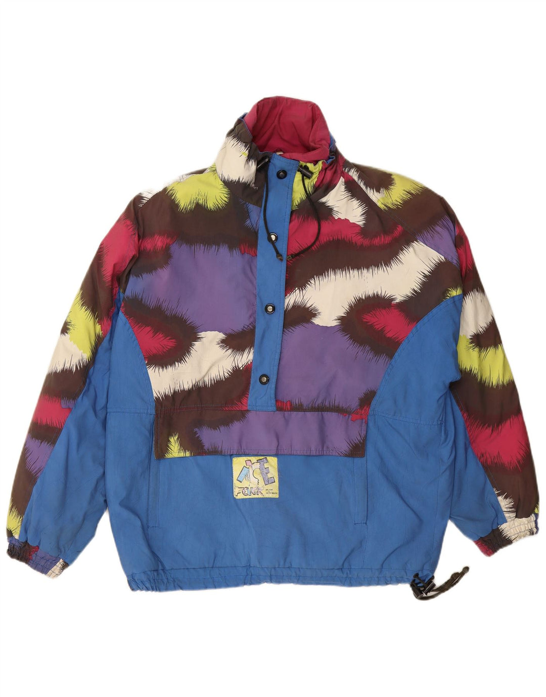 FEVER Veste Anorak Homme UK 38 Bleu Moyen Polyester Colorblock