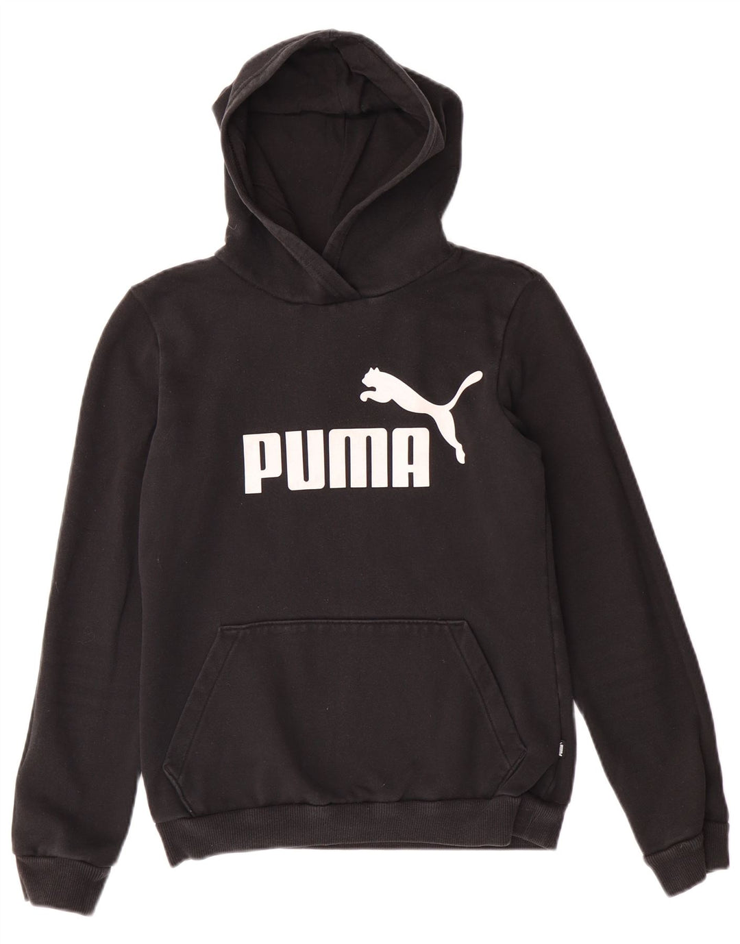 PUMA Sweat à capuche graphique pour fille 13-14 ans Noir Coton