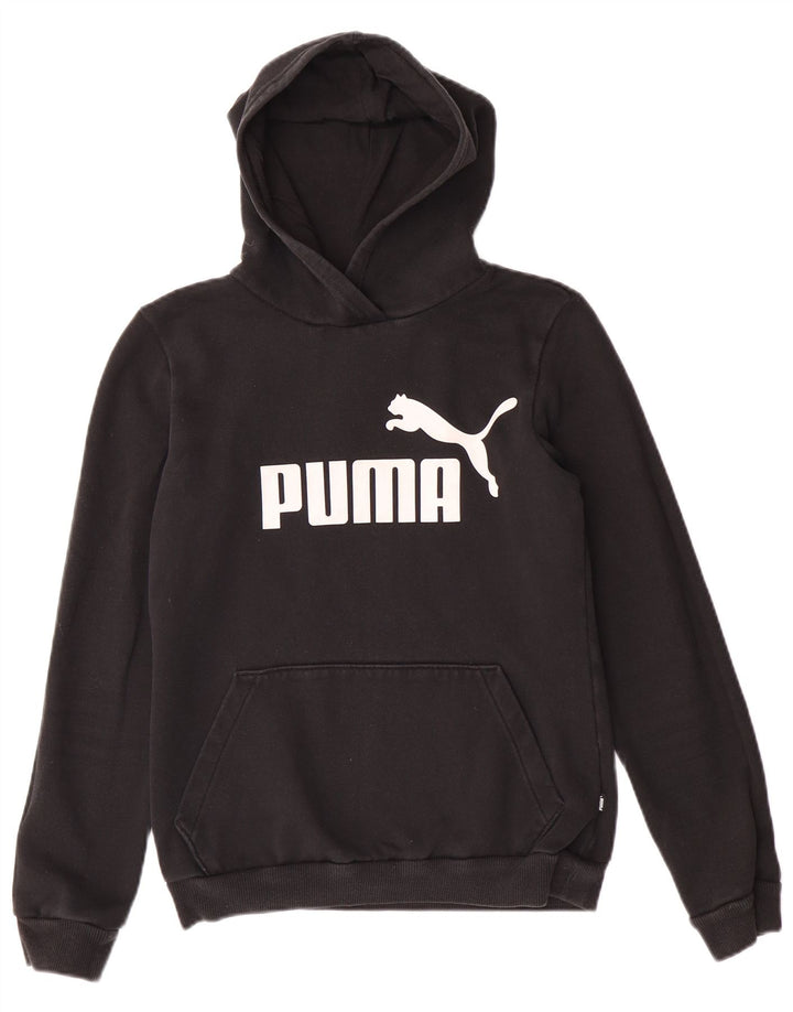 PUMA Sweat à capuche graphique pour fille 13-14 ans Noir Coton