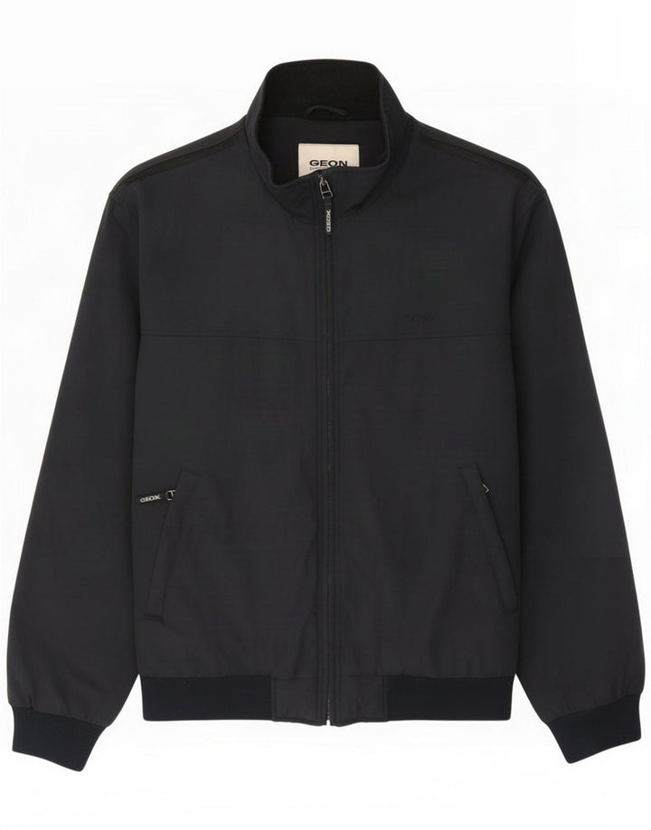 Geox Mens Bomber Jacket UK 42 XL Noir Polyamide