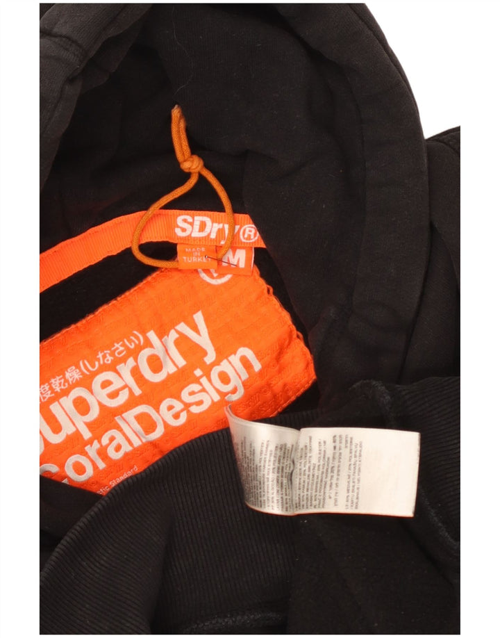 Superdry Pull à Capuche Graphique Homme Noir Moyen Coton