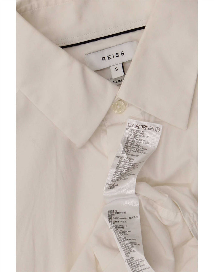 Reiss Chemise Slim Fit Petit Blanc Coton Homme