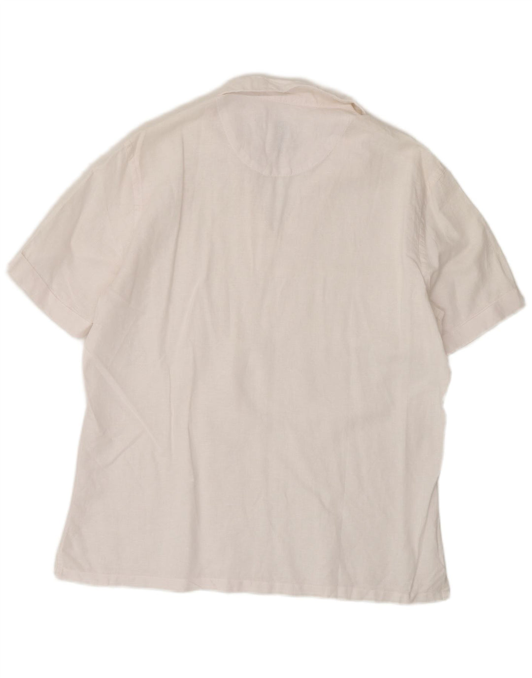 Zara Chemise décontractée à manches courtes pour femme UK 14 Blanc moyen