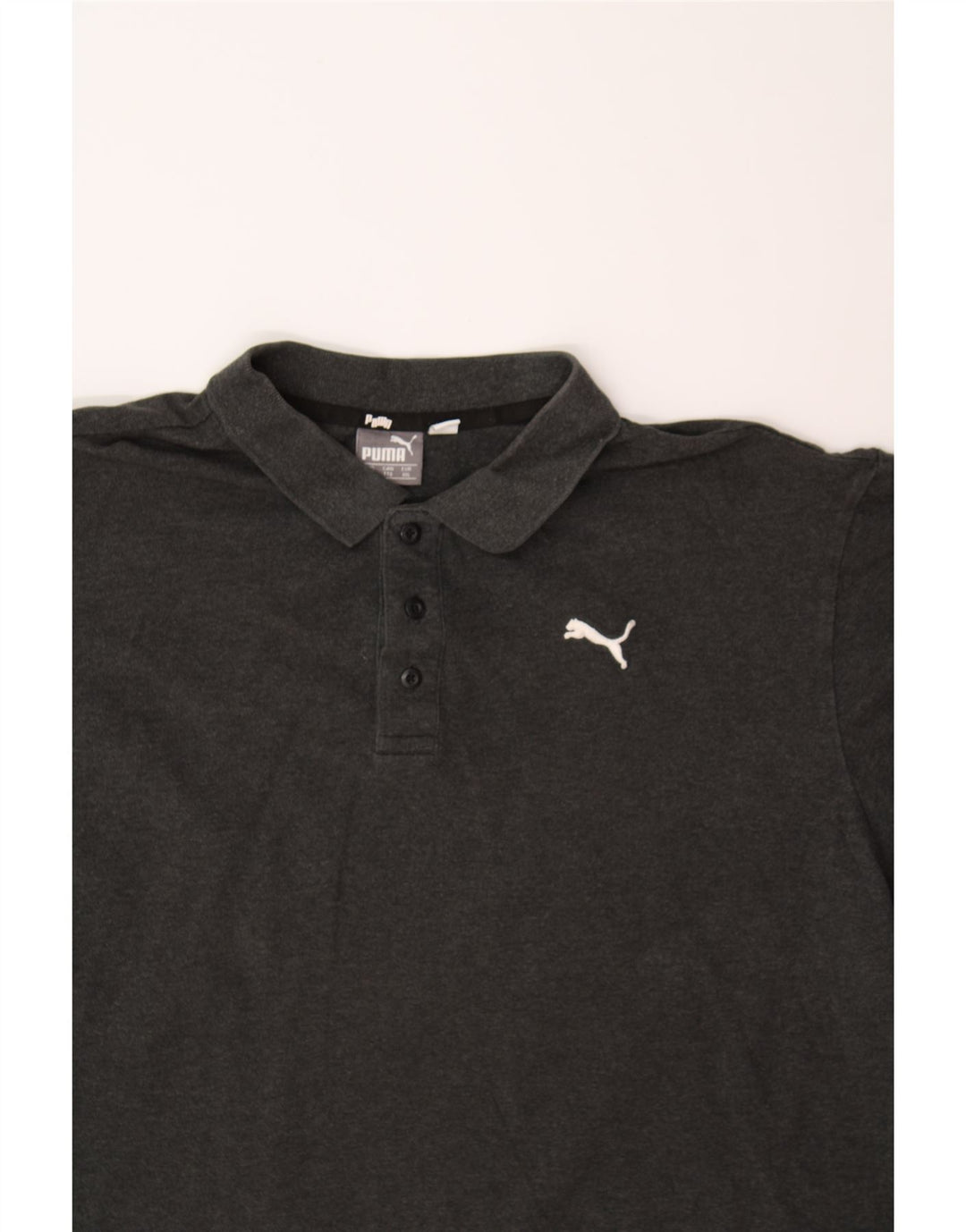 PUMA Mens Polo Shirt 2XL Grey Cotton Vintage Puma and Second-Hand Puma from Messina Hembry 