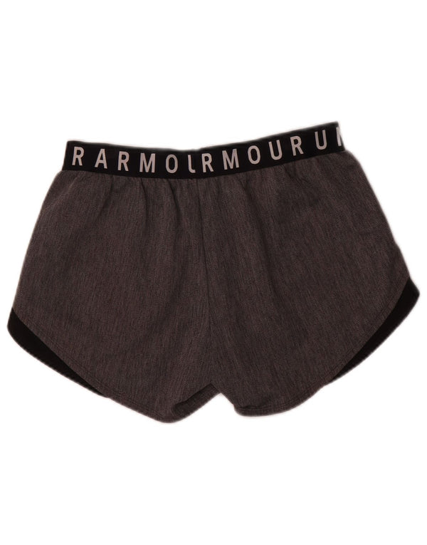 Under Armour Short de sport graphique pour femme UK 10 Small Gris Colorblock
