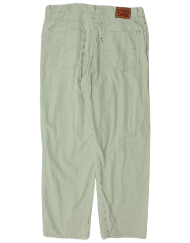 LEVI'S Pantalon ample en velours côtelé pour homme W32 L30 Vert Coton