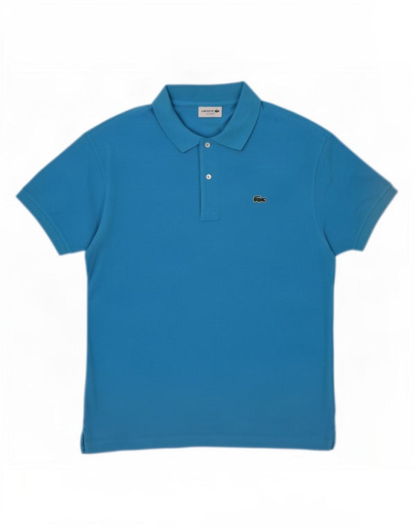 Lacoste Polo coupe classique pour homme Taille 7 2XL Bleu Coton