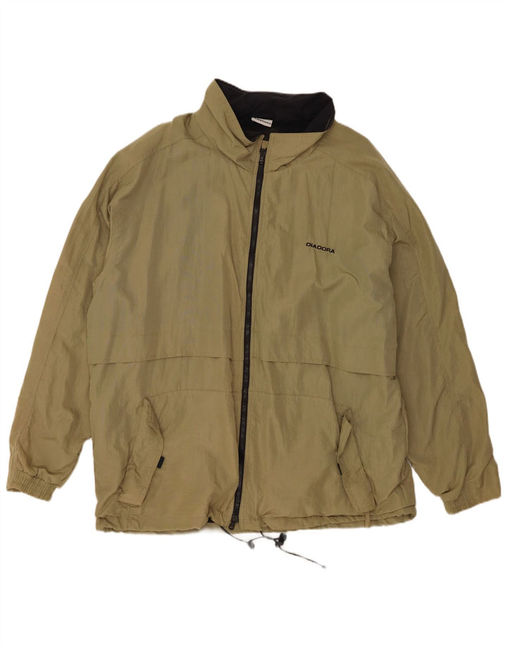 Diadora Veste de Pluie Homme UK 40 Large Kaki Polyamide